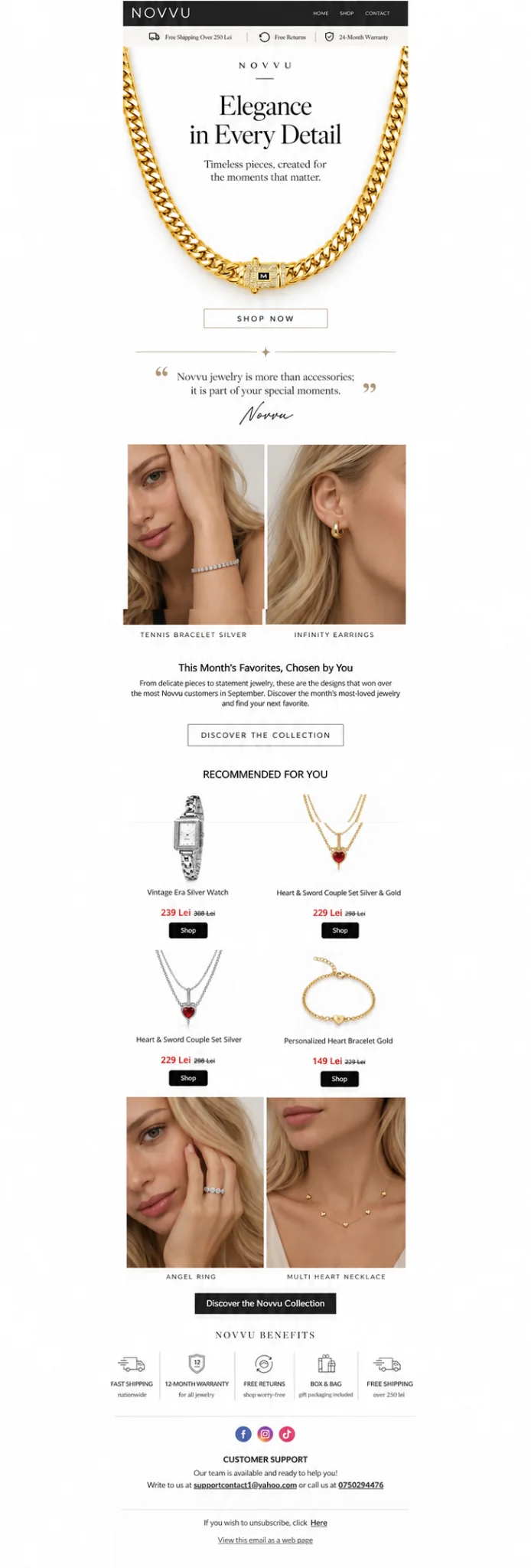 Full email design: A product story that keeps unfolding