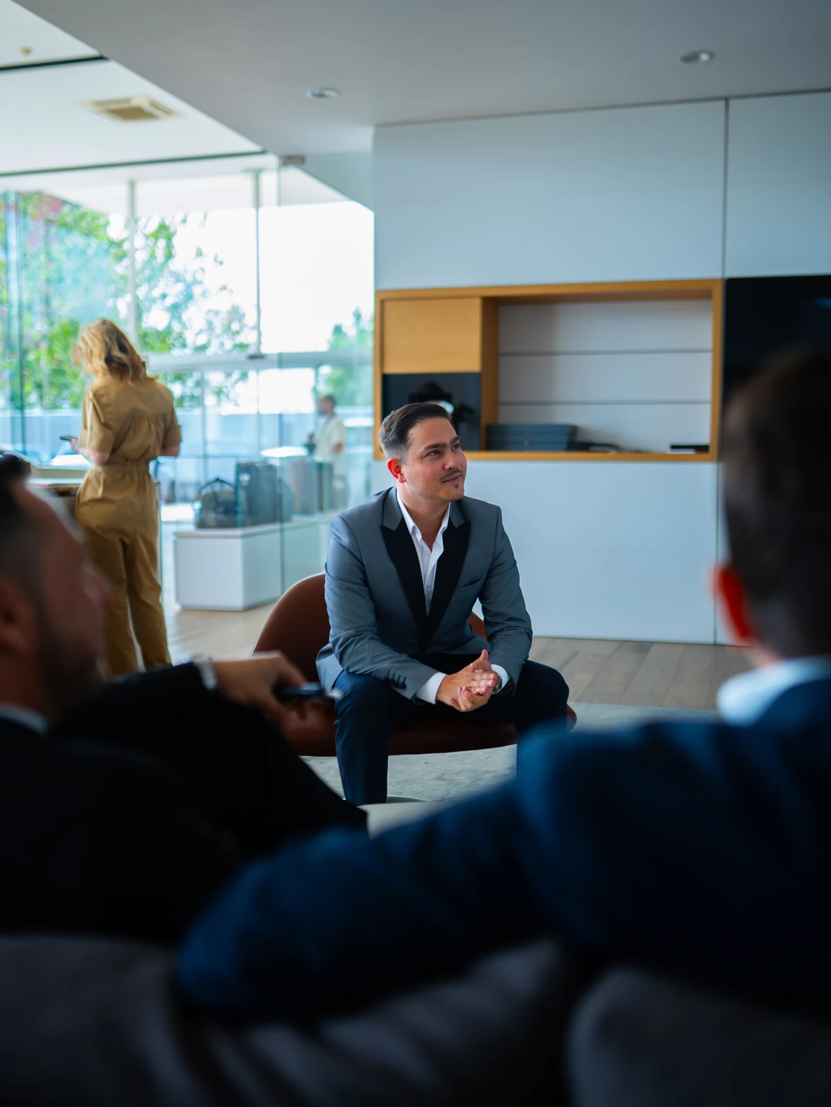 Interview photographed at an Aston Martin event